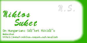 miklos suket business card